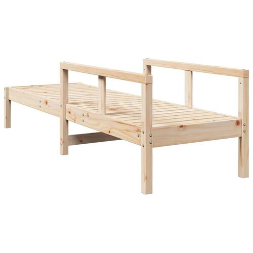 Liggestol 199,5x62x55 cm massivt fyrretræ