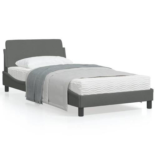 Sengeramme uden madras Mørkegrå 100x200 cm Stof