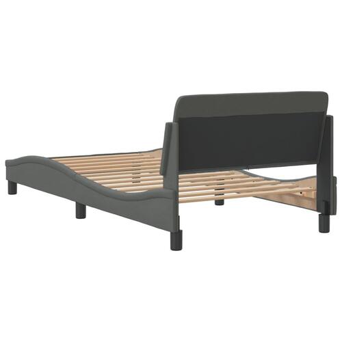 Sengeramme uden madras Mørkegrå 100x200 cm Stof