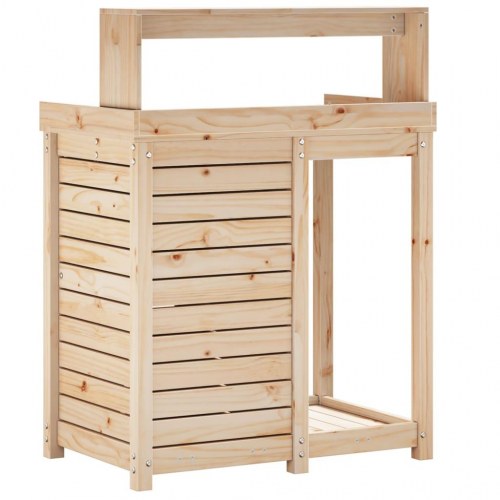 Plantebord med hylder 82,5x50x109,5 cm massivt fyrretræ