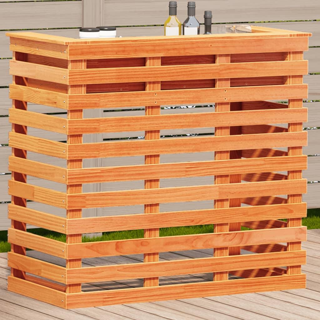 Udendørs Barbord 113 5x50x103 Cm Massivt Fyrretræ Brun