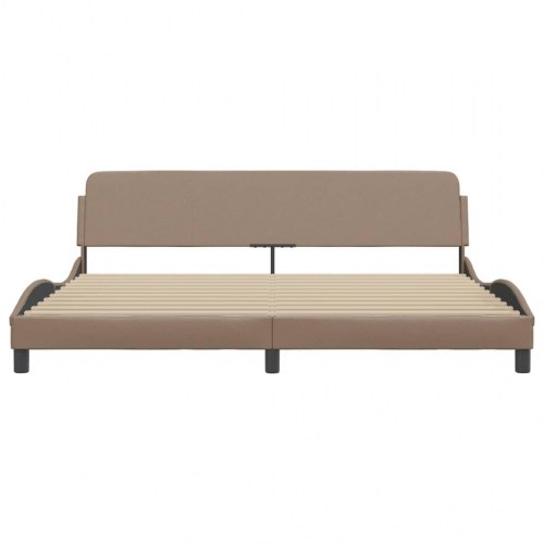 Sengeramme Dover 200 x 200 cm i kunstlæder - cappuccino