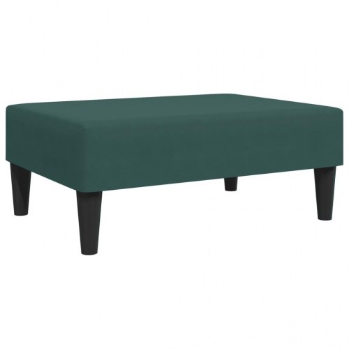 Fodskammel 77x55x31 cm velour mørkegrøn