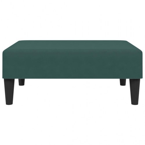 Fodskammel 77x55x31 cm velour mørkegrøn