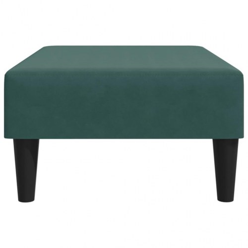 Fodskammel 77x55x31 cm velour mørkegrøn