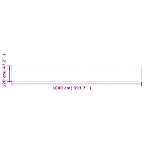 Altanafskærmning 120 × 1.000 cm - hvid polyester privatlivsskærm