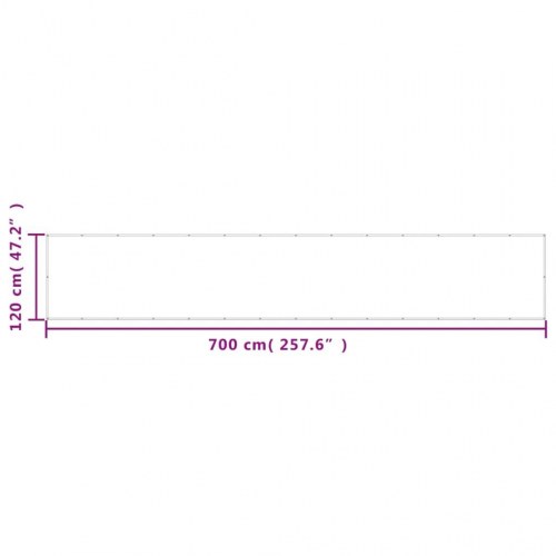 Altanafskærmning 120×700 cm i polyester - beige