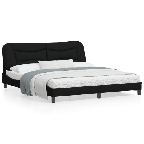 Sengeramme med LED Hvar 180 x 200 cm uden madras - sort
