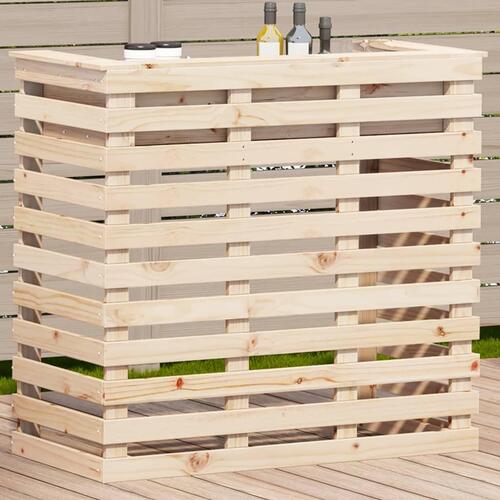 Udendørs barbord 113,5x50x103 cm massivt fyrretræ