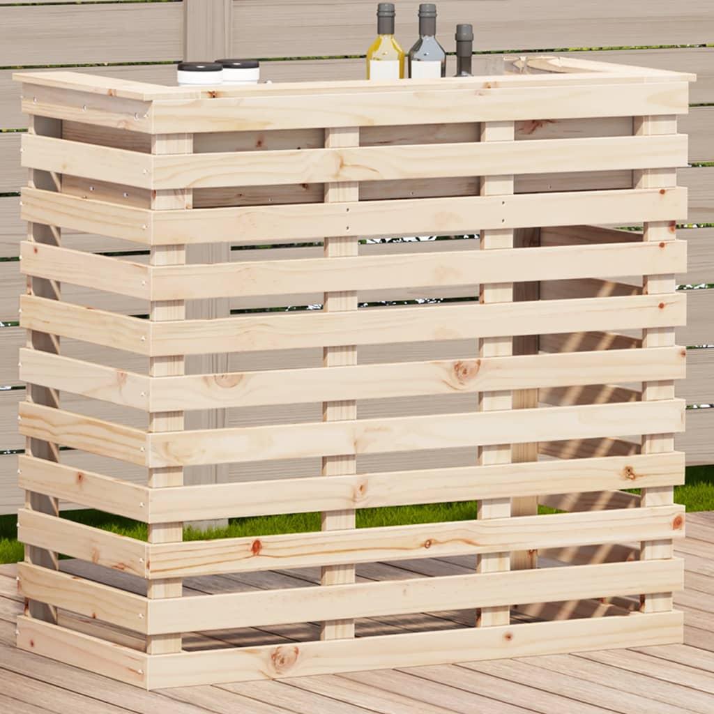 Udendørs Barbord 113 5x50x103 Cm Massivt Fyrretræ
