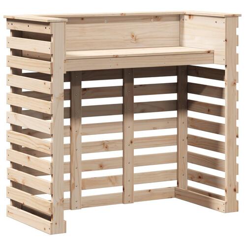 Udendørs barbord 113,5x50x103 cm massivt fyrretræ