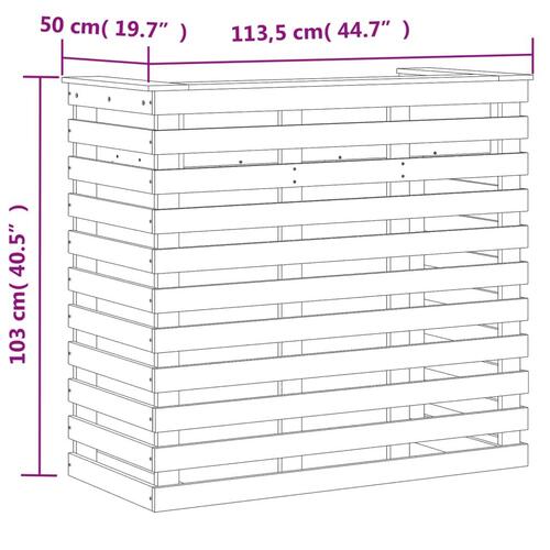 Udendørs barbord 113,5x50x103 cm massivt fyrretræ