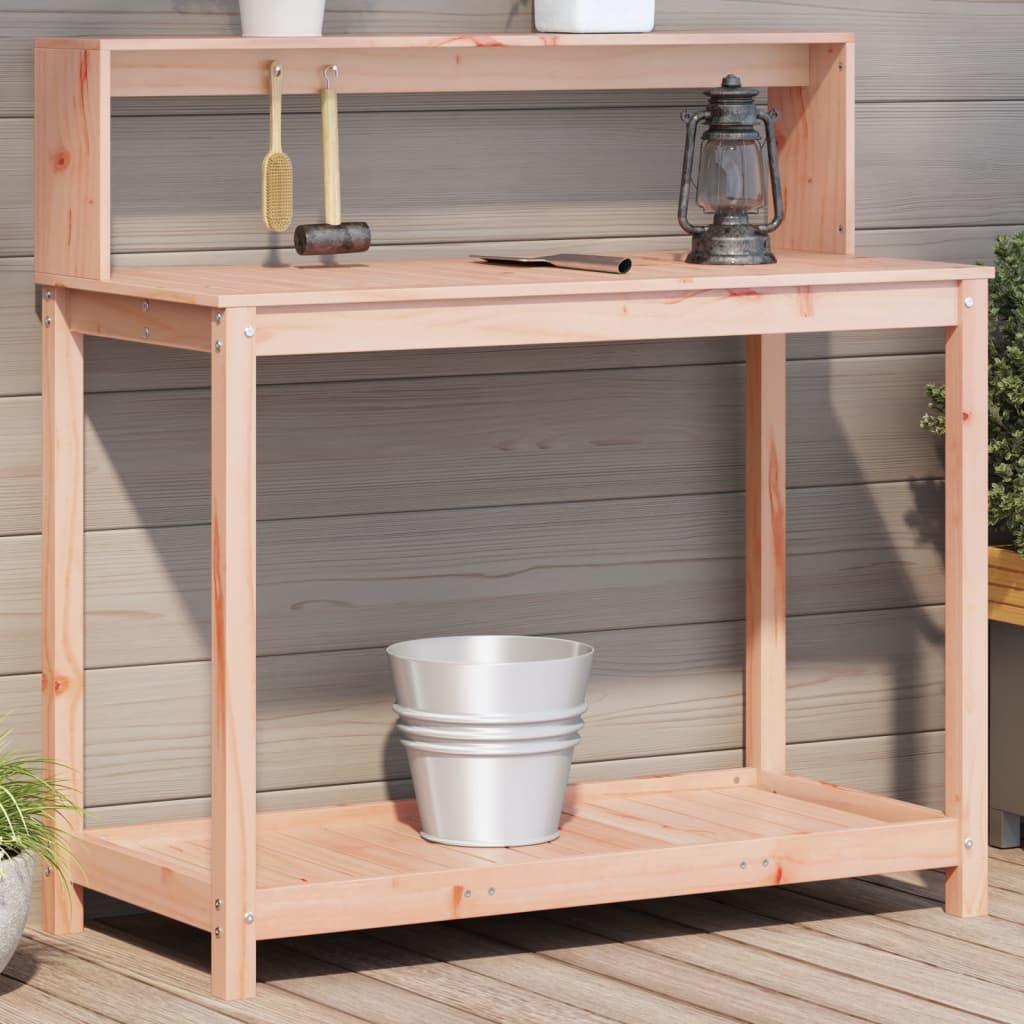 Plantebord med hylder 108x50x109,5 cm massivt douglasgran