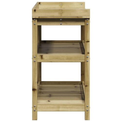 Plantebord med hylder 108x45x86,5 cm imprægneret fyrretræ