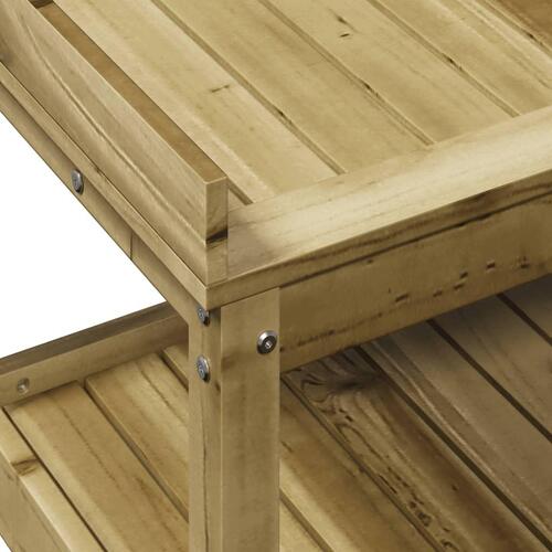Plantebord med hylder 108x45x86,5 cm imprægneret fyrretræ