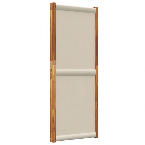 3-panels rumdeler - lysegrå 210 × 180 cm, foldeskærm i akacietræ