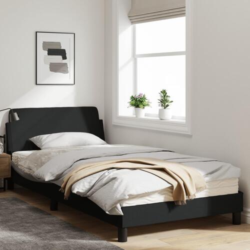 Sengeramme uden madras Sort 100x200 cm Stof