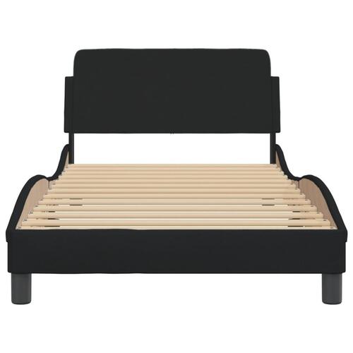 Sengeramme uden madras Sort 100x200 cm Stof