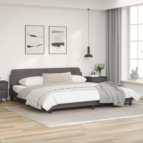 Sengeramme Dover i kunstlæder 200 x 200 cm - grå