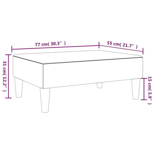 Fodskammel 77x55x31 cm velour sort