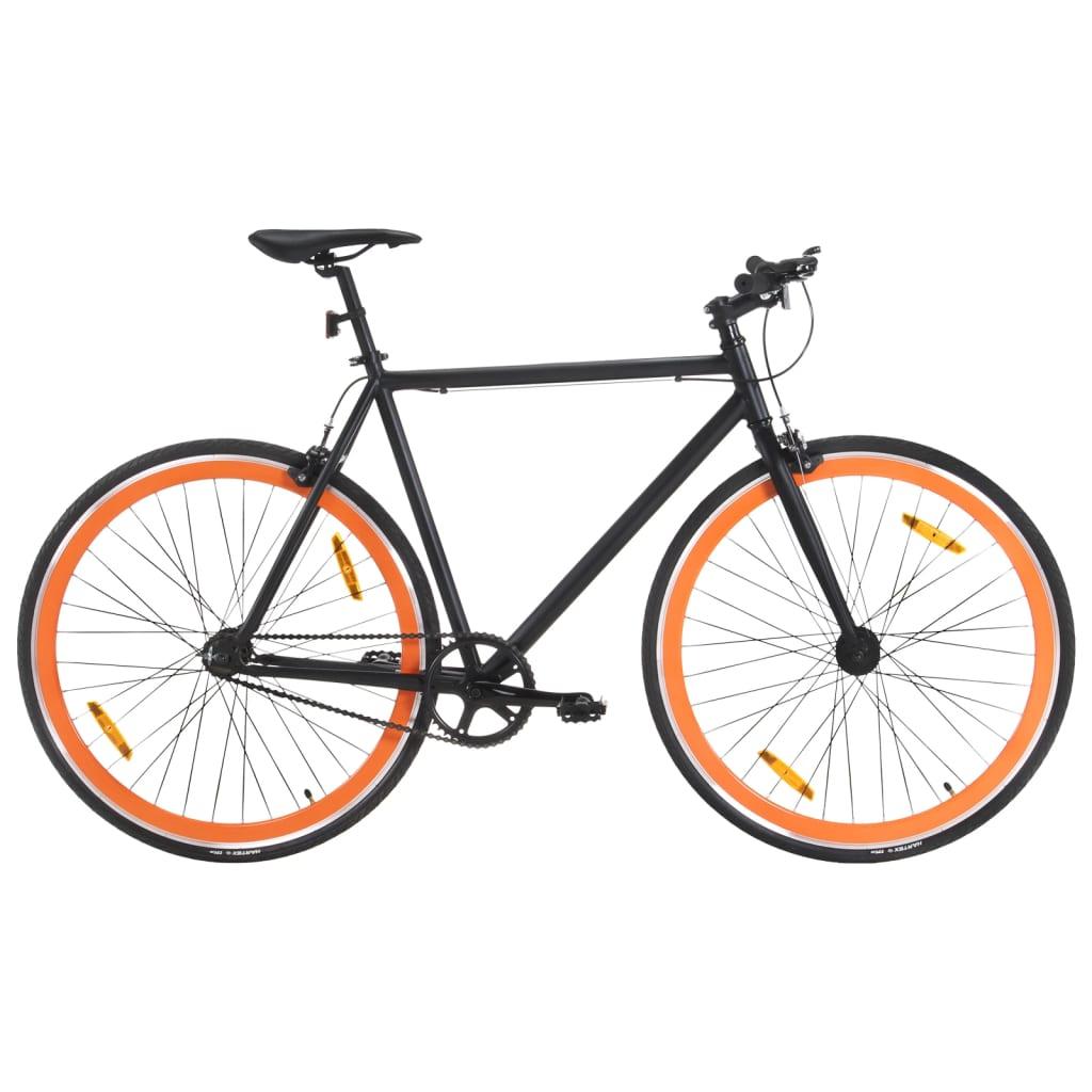 Cykel 1 Gear 700c 51 Cm Sort Og Orange