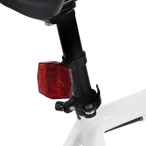 Cykel 1 gear 700c 55 cm hvid og orange