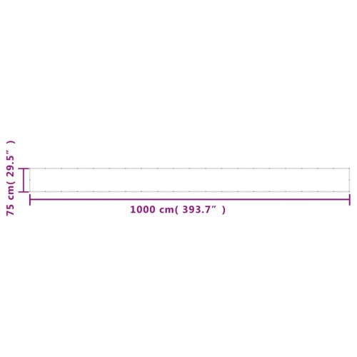 Altanafskærmning 75 × 1.000 cm - 100 % polyester, mørkegrøn