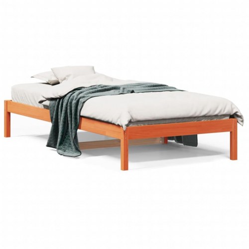 Daybed uden madras 90x200 cm - massivt fyrretræ, gyldenbrun
