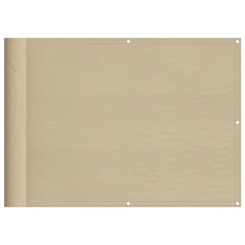Altanafskærmning 75 × 1.000 cm - 100 % polyester, beige