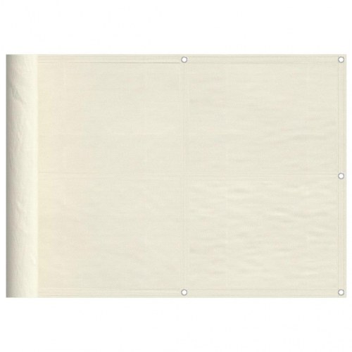Altanafskærmning 75 x 1.000 cm i polyester - cremefarvet privatlivsskærm