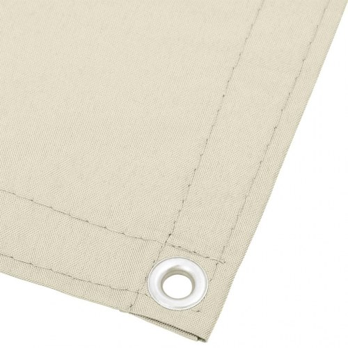 Altanafskærmning 75 x 1.000 cm i polyester - cremefarvet privatlivsskærm