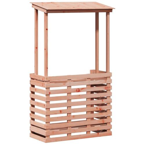 Udendørs barbord med tag 112,5x57x195,5 cm massivt træ