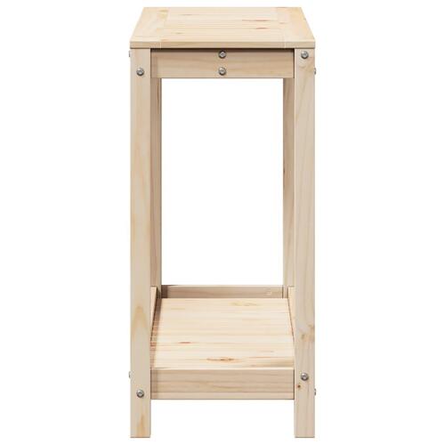 Plantebord med hylde 108x35x75 cm massivt fyrretræ