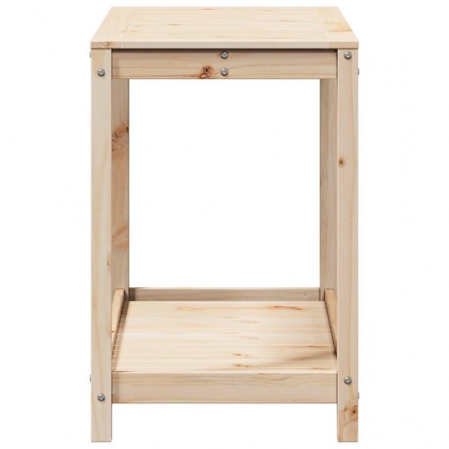 Plantebord med hylde 108 x 50 x 75 cm i massivt fyrretræ