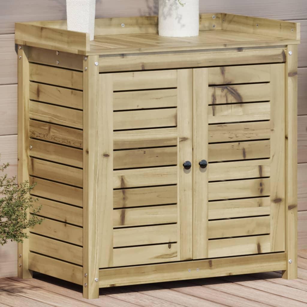 Plantebord med hylder 82,5x50x86,5 cm imprægneret fyrretræ