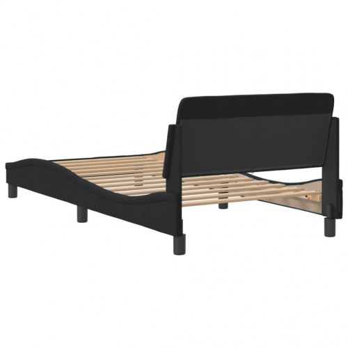 Sengeramme Dover - sort fløjl 100 x 200 cm med sengegavl