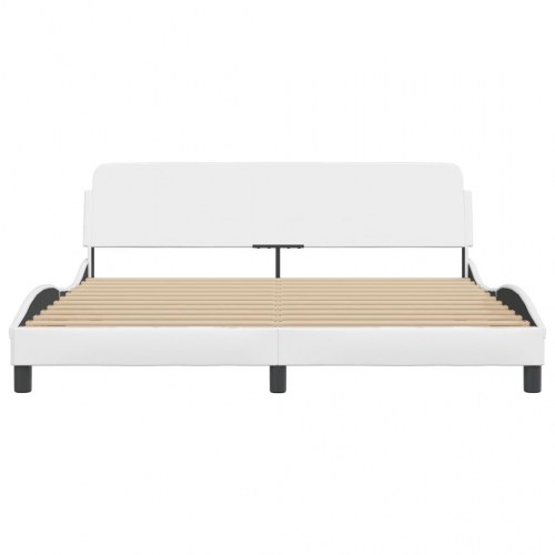 Sengeramme Dover 180 x 200 cm i hvidt kunstlæder