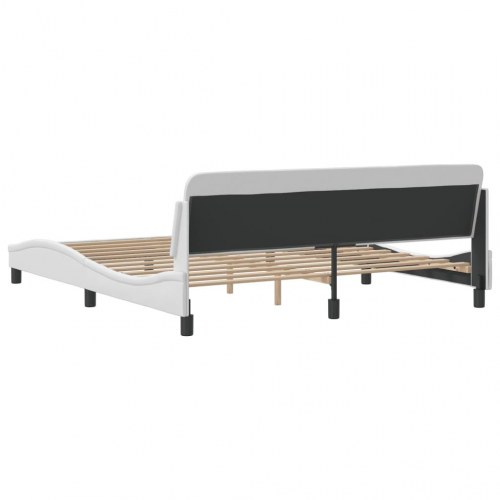 Sengeramme Dover 180 x 200 cm i hvidt kunstlæder