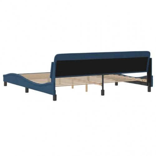 Sengeramme Dover 200 x 200 cm med sengegavl - blå