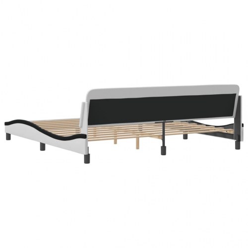 Sengeramme Dover 200 x 200 cm - hvid/sort