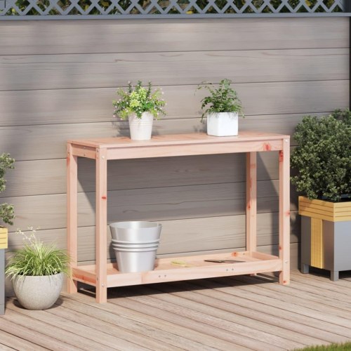 Plantebord med hylde 108×35×75 cm - massivt douglasgran
