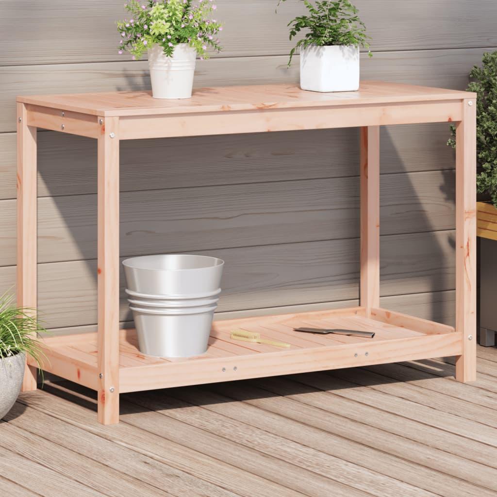 Plantebord med hylde 108x50x75 cm massivt douglasgran