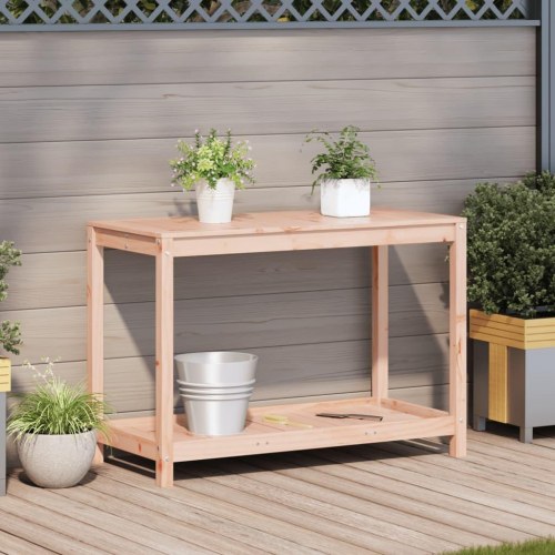 Plantebord med hylde 108x50x75 cm massivt douglasgran