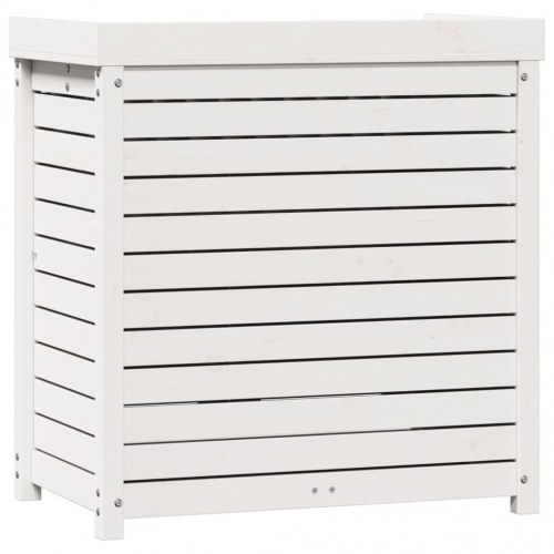 Plantebord med hylder 82,5x50x86,5 cm massivt fyrretræ hvid