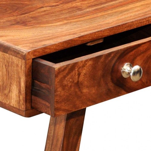 Konsolbord i massivt akacietræ - 116×42×76 cm med 3 skuffer