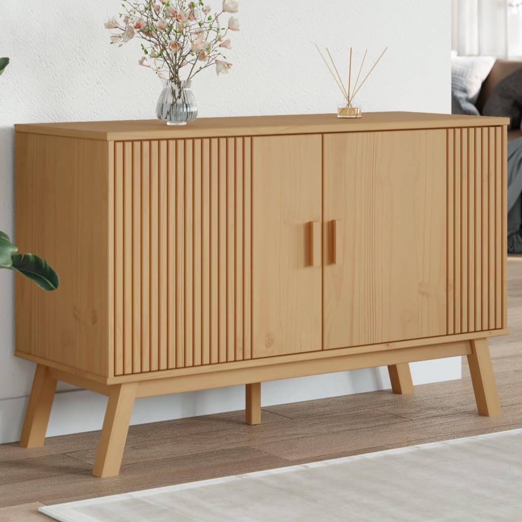 Skænk OLDEN 114×43×73,5 cm i massivt fyrretræ - brun