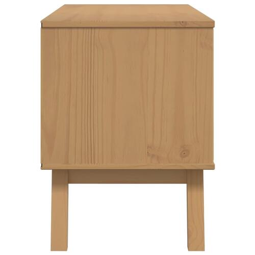 Tv-bord OLDEN 114x43x57 cm massivt fyrretræ brun