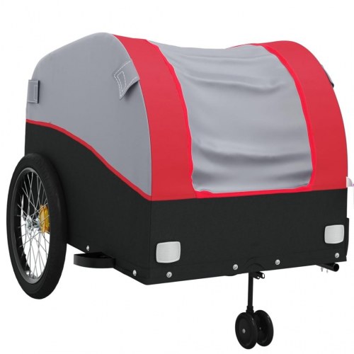 Cykelanhænger 45 kg - jern, sort/rød