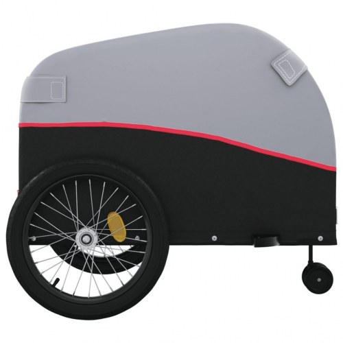 Cykelanhænger 45 kg - jern, sort/rød