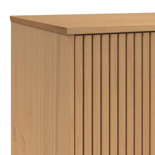 Skænk OLDEN 114x43x73,5 cm massivt fyrretræ grå og brun